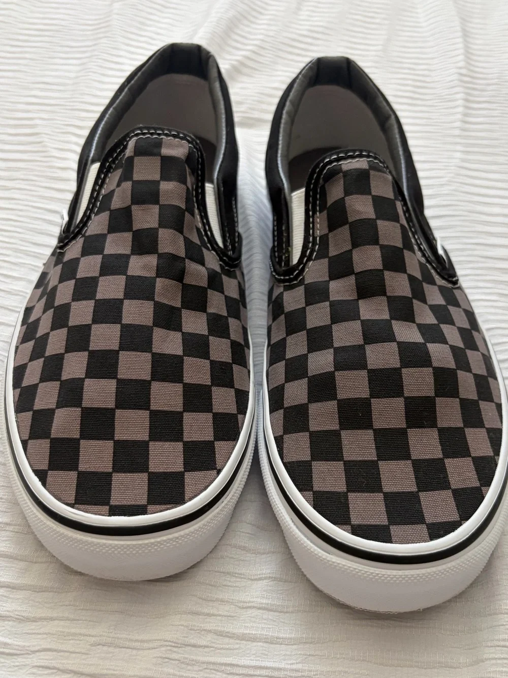 Vans Checkerboard Slip-On in Black and Gray